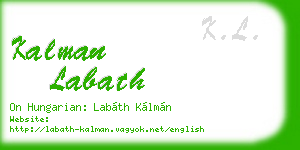kalman labath business card