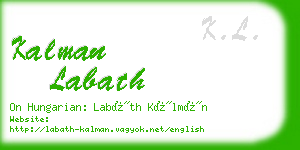 kalman labath business card